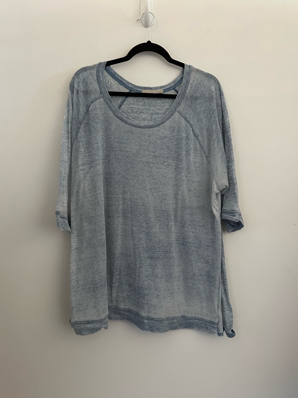 Harmony Balance Light Blue Washed Oversized Tee Size 2X